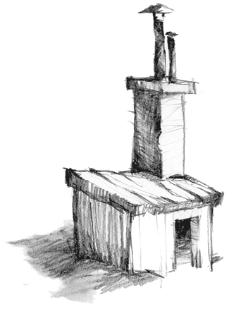 The little furnace-building always looked kind of funny with that oversized chimney